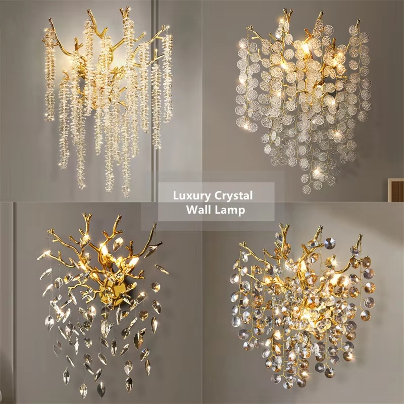 Lighting Decoration On Wall - クリスタルLEDウォールライト,モダンで豪華な室内装飾ライト,リビングルーム,ベッドルーム,ベッドサイド,ヴィラ,家庭用
