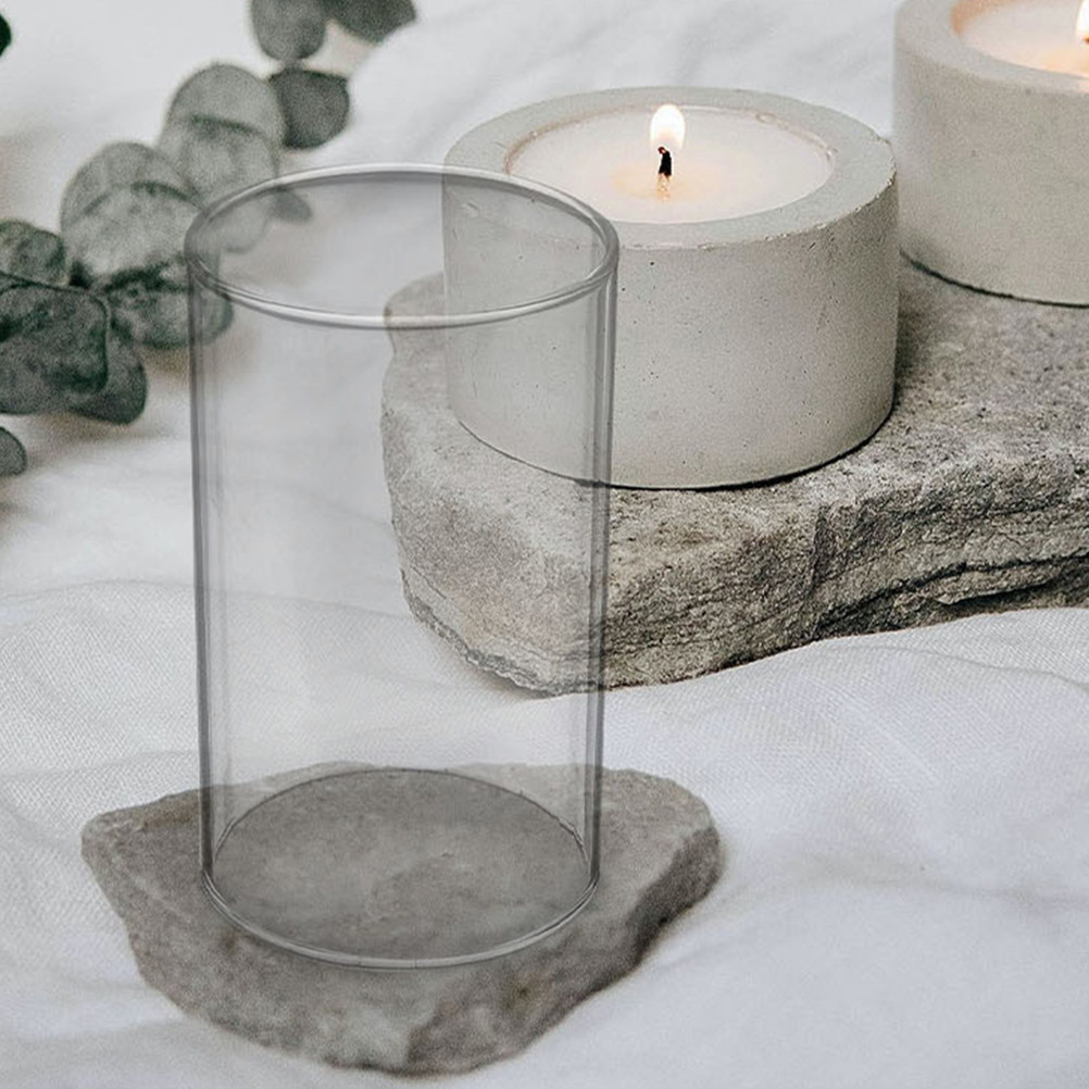 Lighting Decor Wedding - 高品質なガラス製シェード2個入り。炎を灯したキャンドルに最適。シンプルで洗練されたデザインで、使いやすく、温かくロマンチックな雰囲気の照明を演出します。
