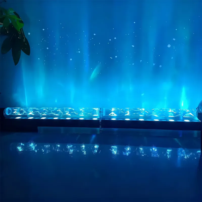 Lighting Decor In Room - スマート3Dウォールウォッシュ炎投影ライト、水波紋雰囲気ランプ、リビングルーム、寝室、バーの装飾、背景照明用