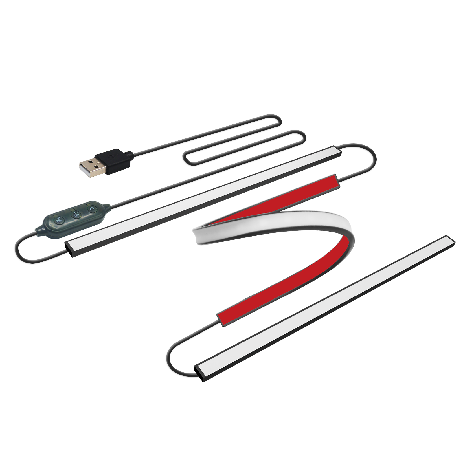 Ambient Led Strip - Bluetooth APP制御 RGBモニターLEDバックライトストリップ USB 24キーIRリモコン フレキシブルシリコンアンビエントライト