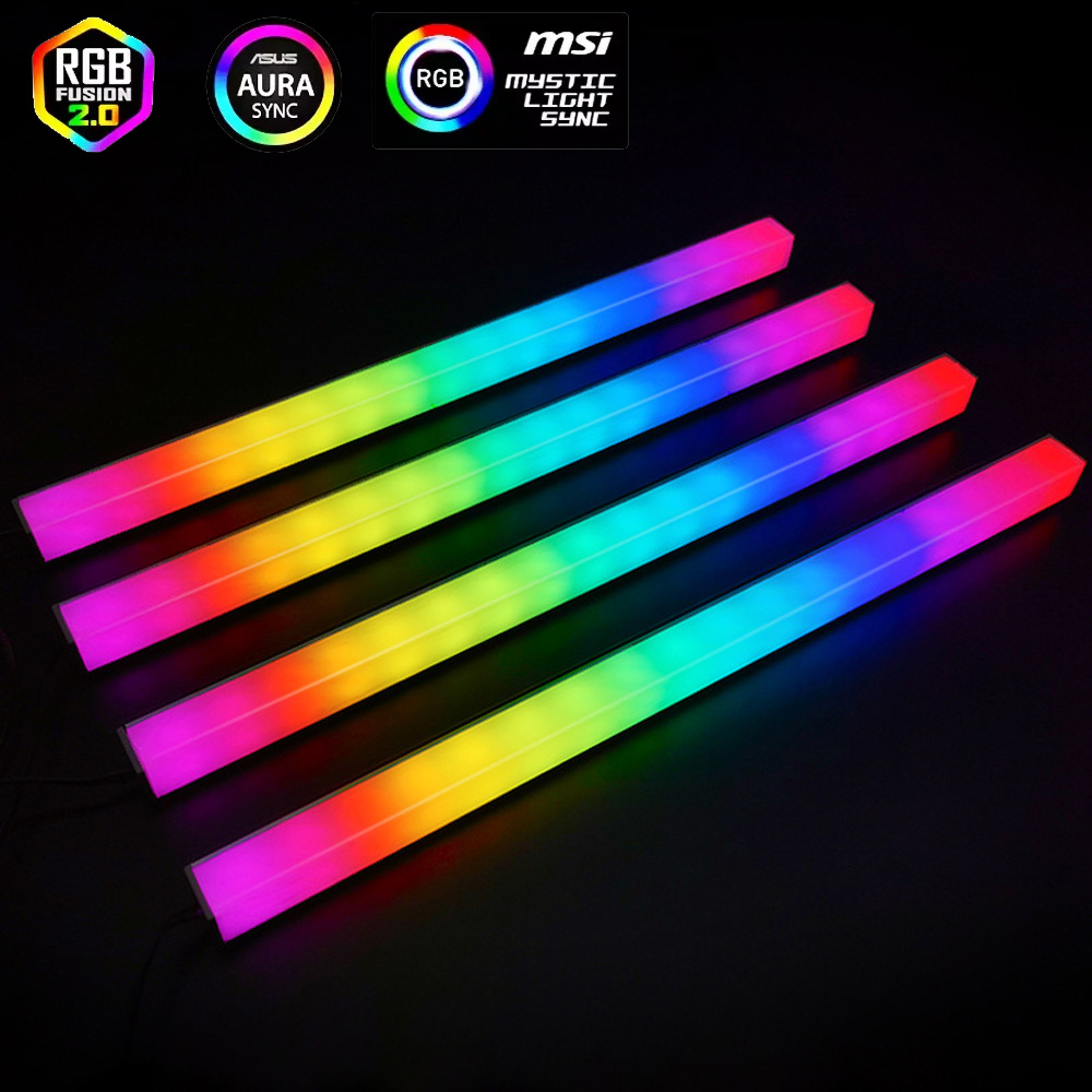 Ambient Led Strip - Asus Auraゲーミングケース用5V ARGB 3ピンヘッダー RGB PCライトストリップ