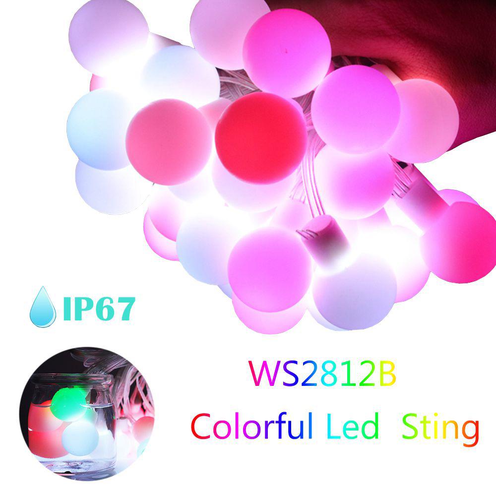 WS2812b LED ラウンドボールストリングライト個別に - Decor Lighting Address のレビューと価格
