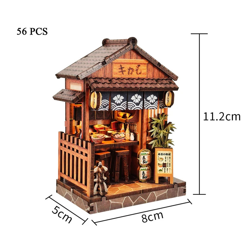 2027 DIY木製ミニカサ 日本風酒場ミニチュア ライト付 - Japanese Lighting Decor のレビューと価格