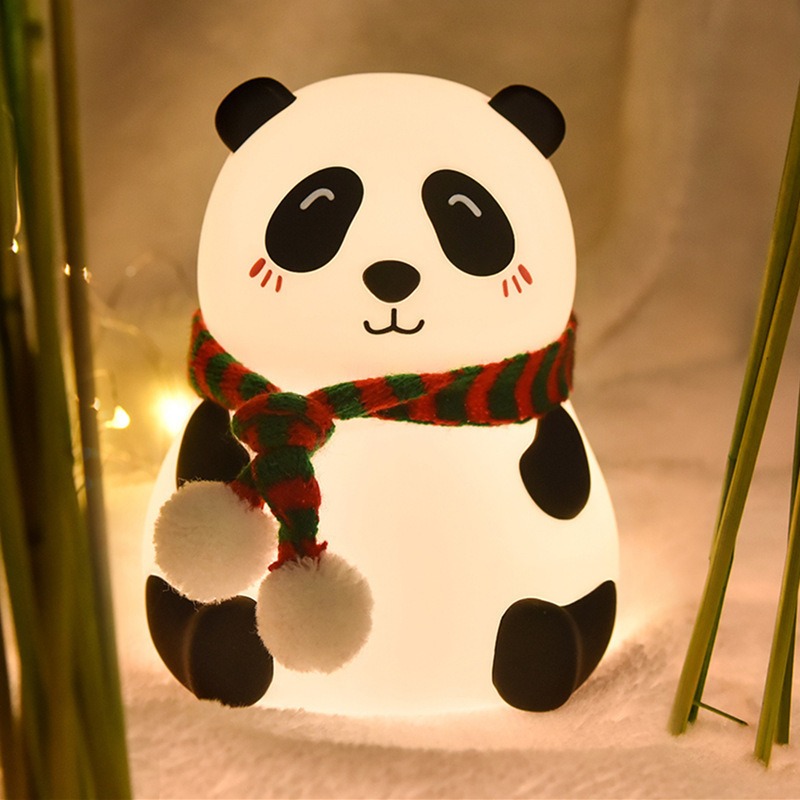 大きな目の可愛い漫画風パンダ LED ナイトライト 7色変化 - Bedroom Lighting Decor Ideas のレビューと価格