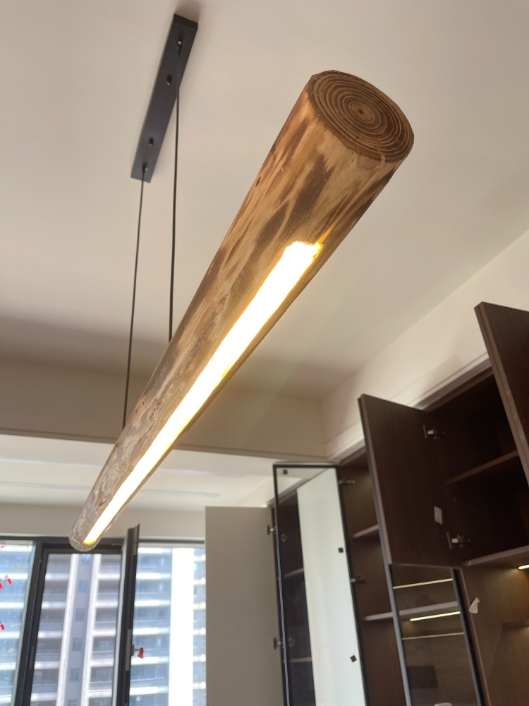 日本のレトロな木製クリエイティブLEDペンダントライト、レス - Japanese Lighting Decor のレビューと価格