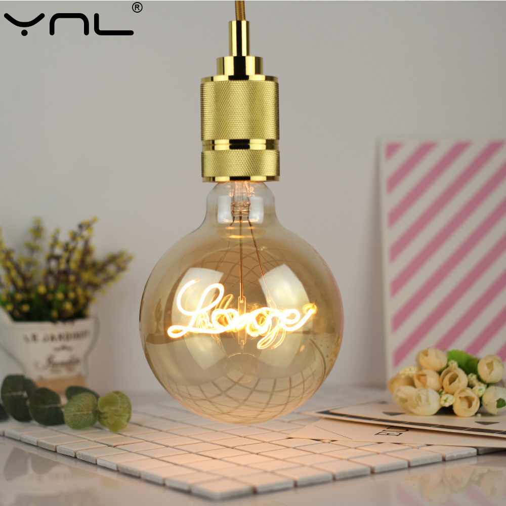 レトロなヴィンテージLED電球,ガラスの電球,寝室用の愛のラ - Ok Lighting Decor のレビューと価格