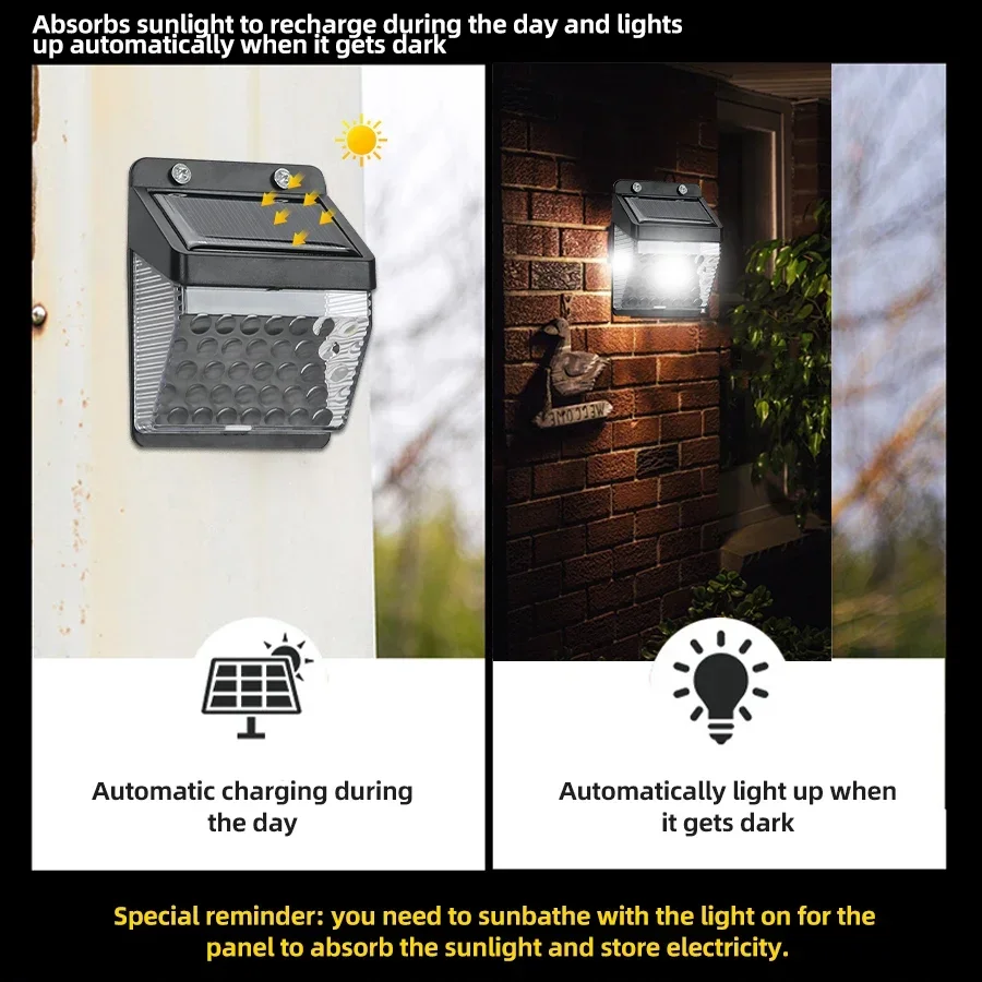 LED ソーラーライト PIR モーションセンサーウォールラ - Yard Lighting Decor のレビューと価格