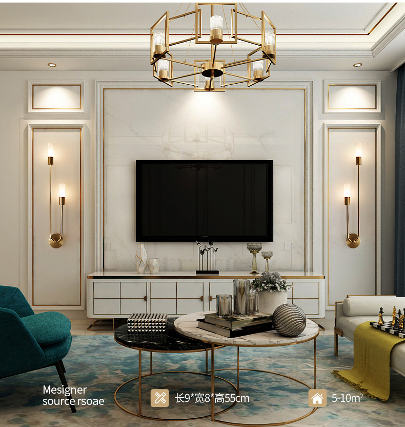 レトロ背景リビングルーム通路寝室ランプベッドサイド北欧クリエ - Lighting Decor In Room のレビューと価格