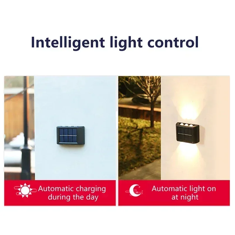 LEDソーラーライト 屋外防水 ソーラーウォールランプ 上下 - Yard Lighting Decor のレビューと価格