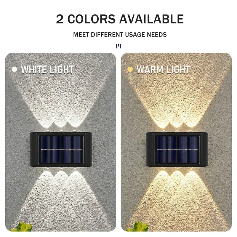 LEDソーラーライト 屋外防水 ソーラーウォールランプ 上下 - Yard Lighting Decor のレビューと価格