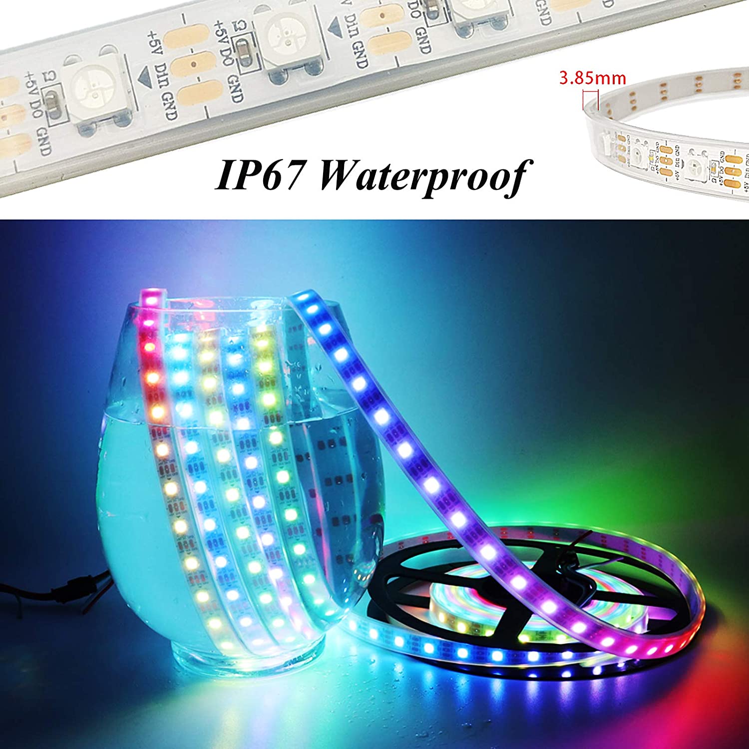 LEDストリップライトws2812b 2811 2813,カ - Decor Lighting Address のレビューと価格