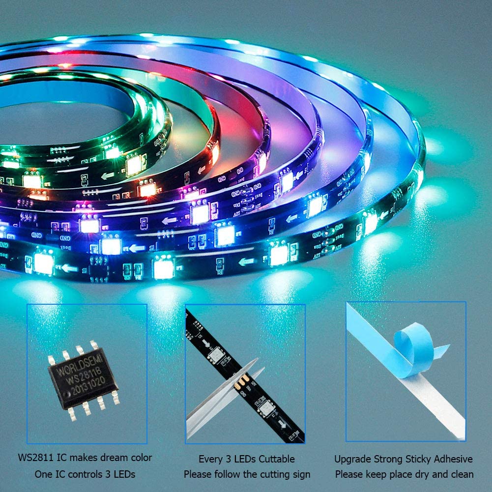 LEDストリップライトws2812b 2811 2813,カ - Decor Lighting Address のレビューと価格