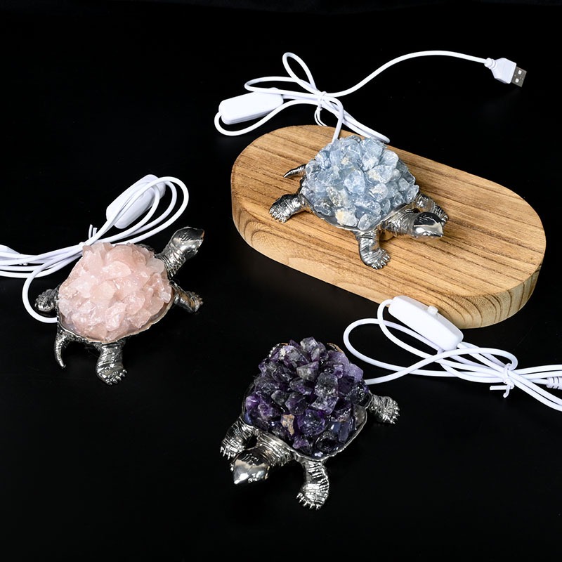 多用途の天然クリスタルタートルナイトライト USB給電 アロ - Bedroom Lighting Decor Ideas のレビューと価格