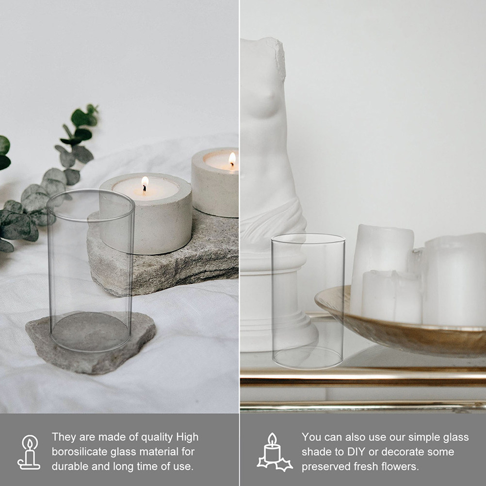 高品質なガラス製シェード2個入り。炎を灯したキャンドルに最適 - Lighting Decor Wedding のレビューと価格