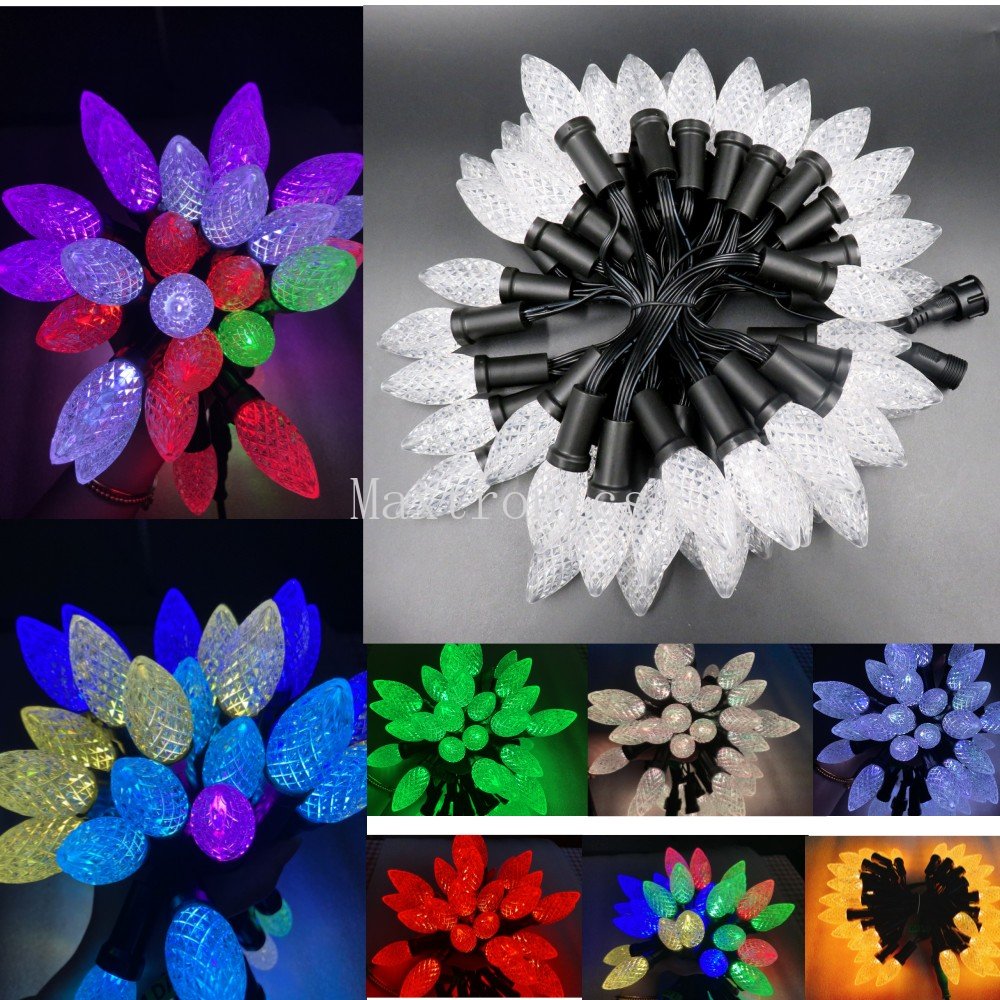 新しい 50leds/ストリング C9 DC12V WS28 - Decor Lighting Address のレビューと価格