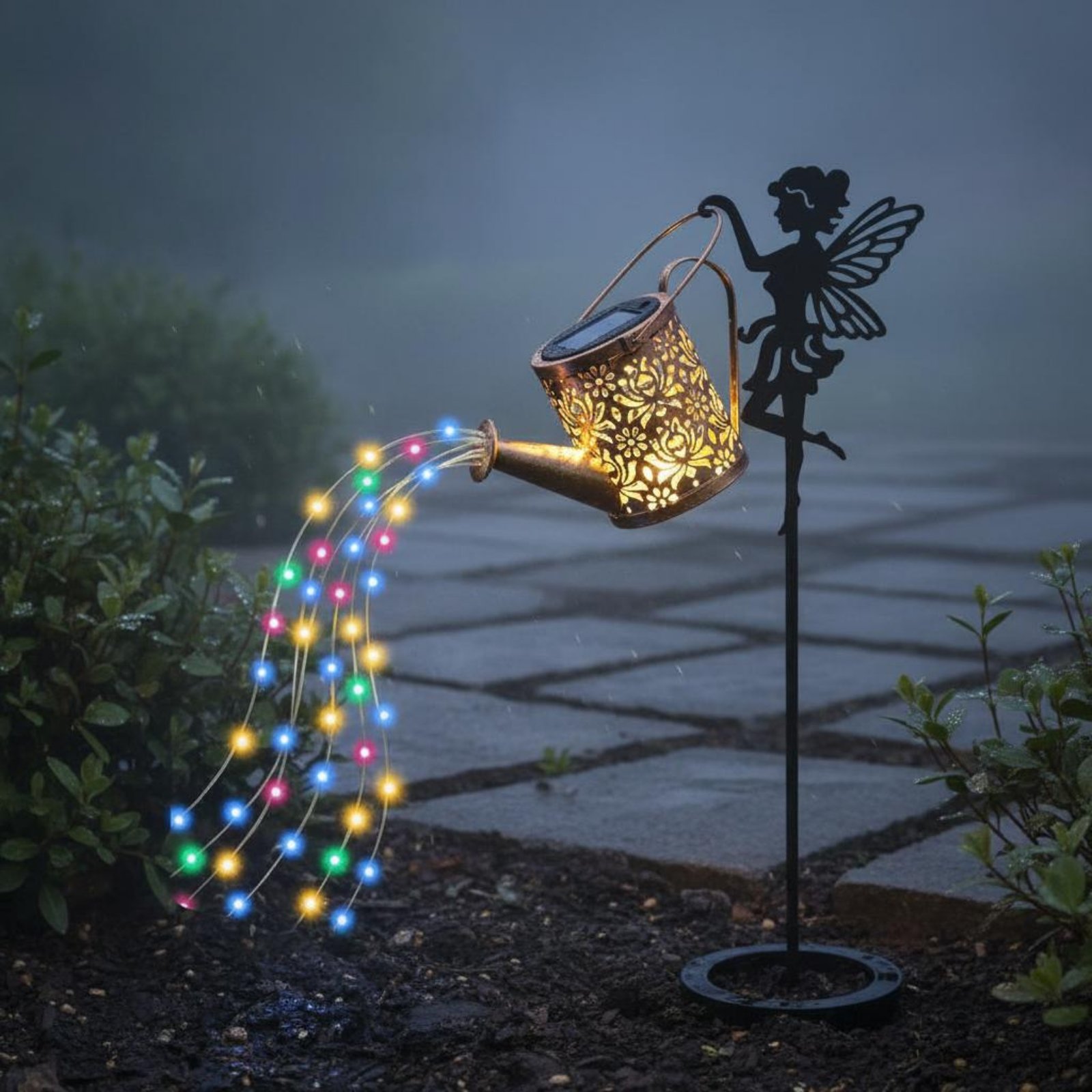 ソーラーフェアリーじょうろライト装飾投影フェアリーじょうろラ - Yard Lighting Decor のレビューと価格