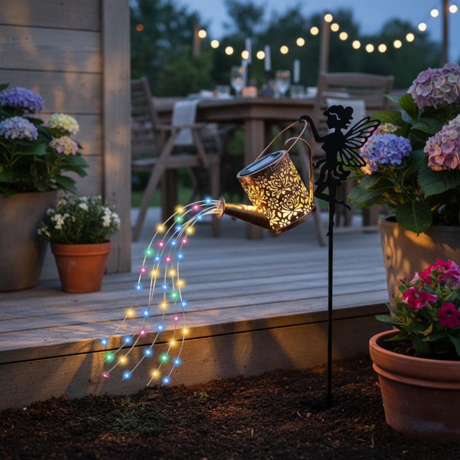 ソーラーフェアリーじょうろライト装飾投影フェアリーじょうろラ - Yard Lighting Decor のレビューと価格