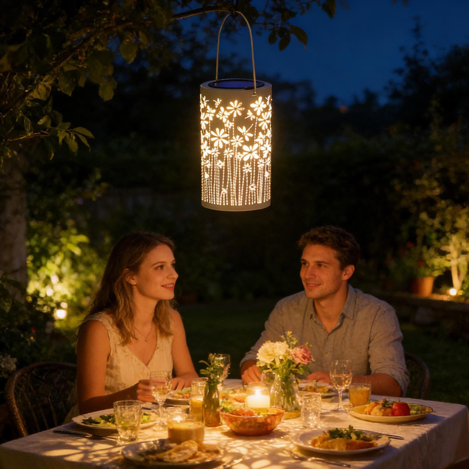 ソーラーハンギングランタン防水フラワーランプ装飾ソーラーライ - Yard Lighting Decor のレビューと価格