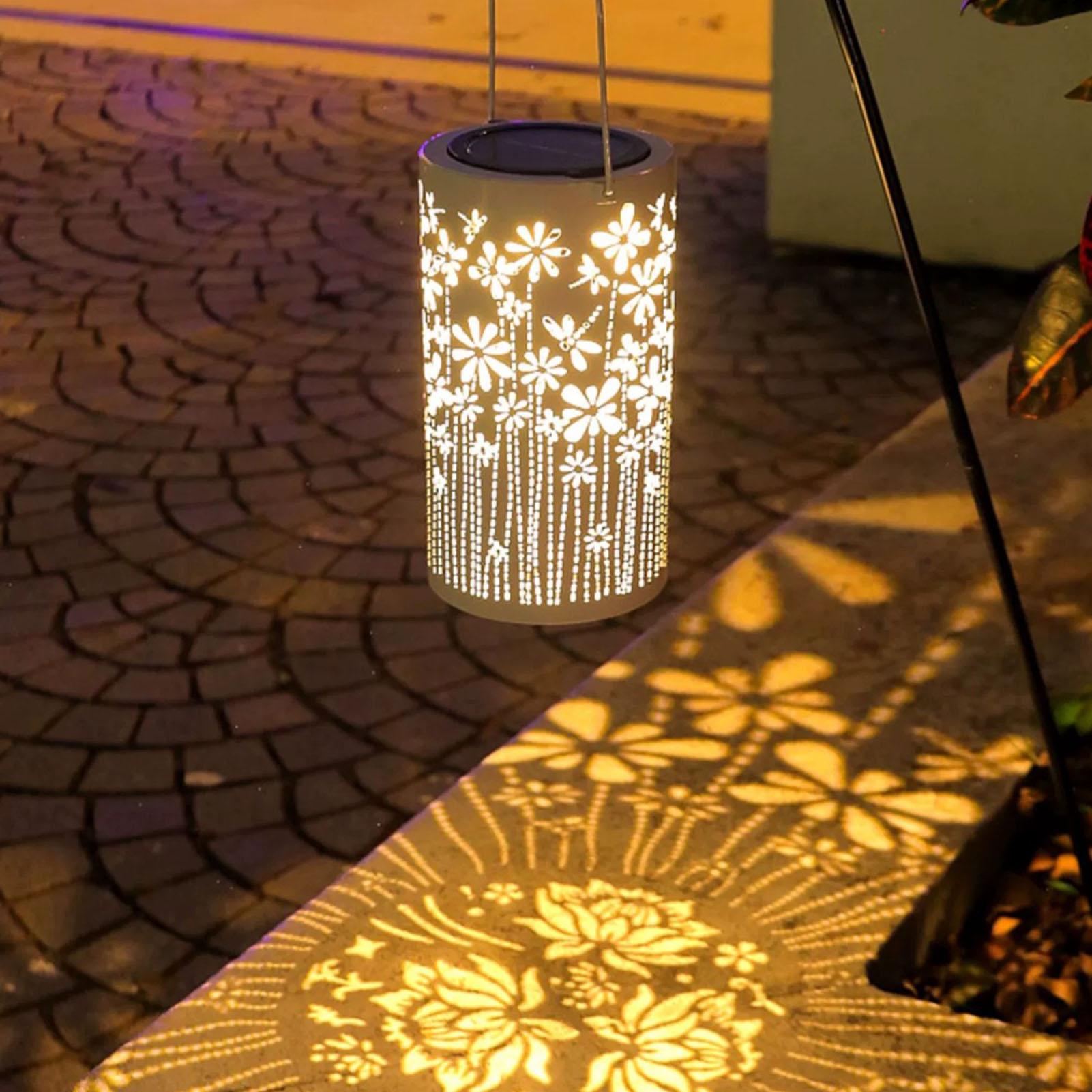 ソーラーハンギングランタン防水フラワーランプ装飾ソーラーライ - Yard Lighting Decor のレビューと価格