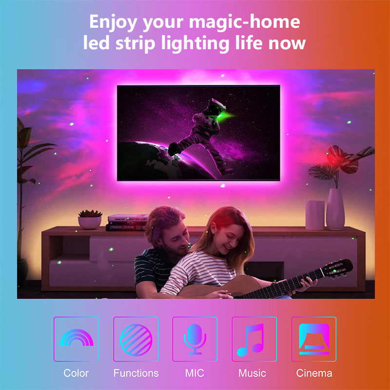 STTLスマートテレビLEDストリップライト2.5M RGB - Ambient Led Strip のレビューと価格