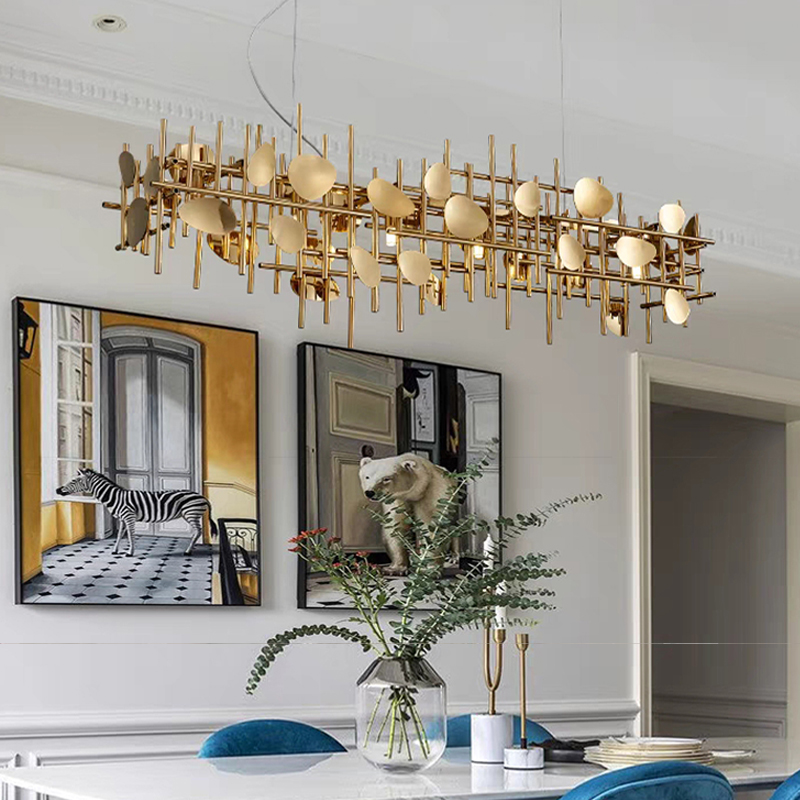 幾何学的な線の形をしたLEDハンギングランプ,シーリングライ - Bedroom Lighting Decor Ideas のレビューと価格