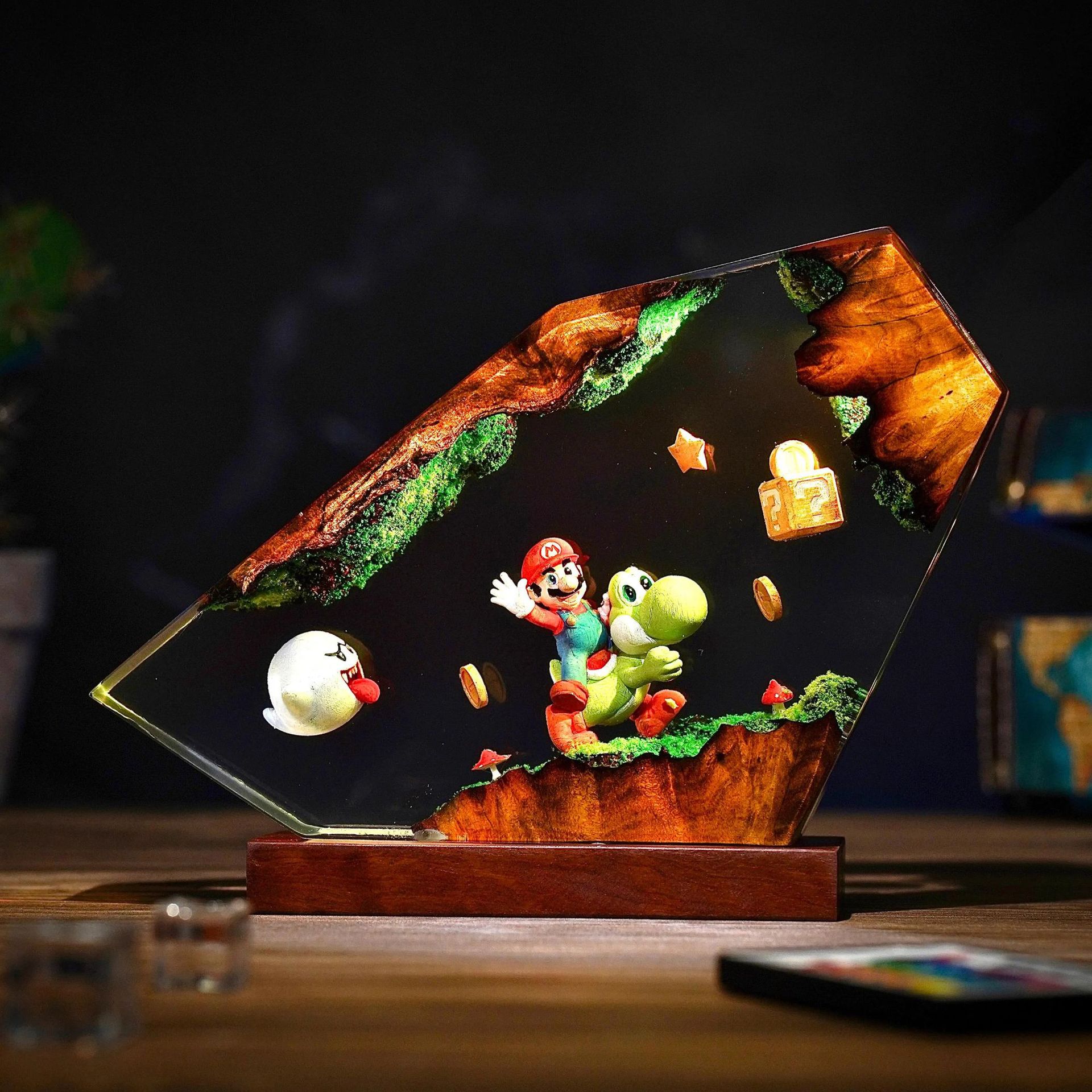 テーブルレジンランプ漫画アニメフィギュアカラーナイトライトカ - Lighting Decor Items のレビューと価格