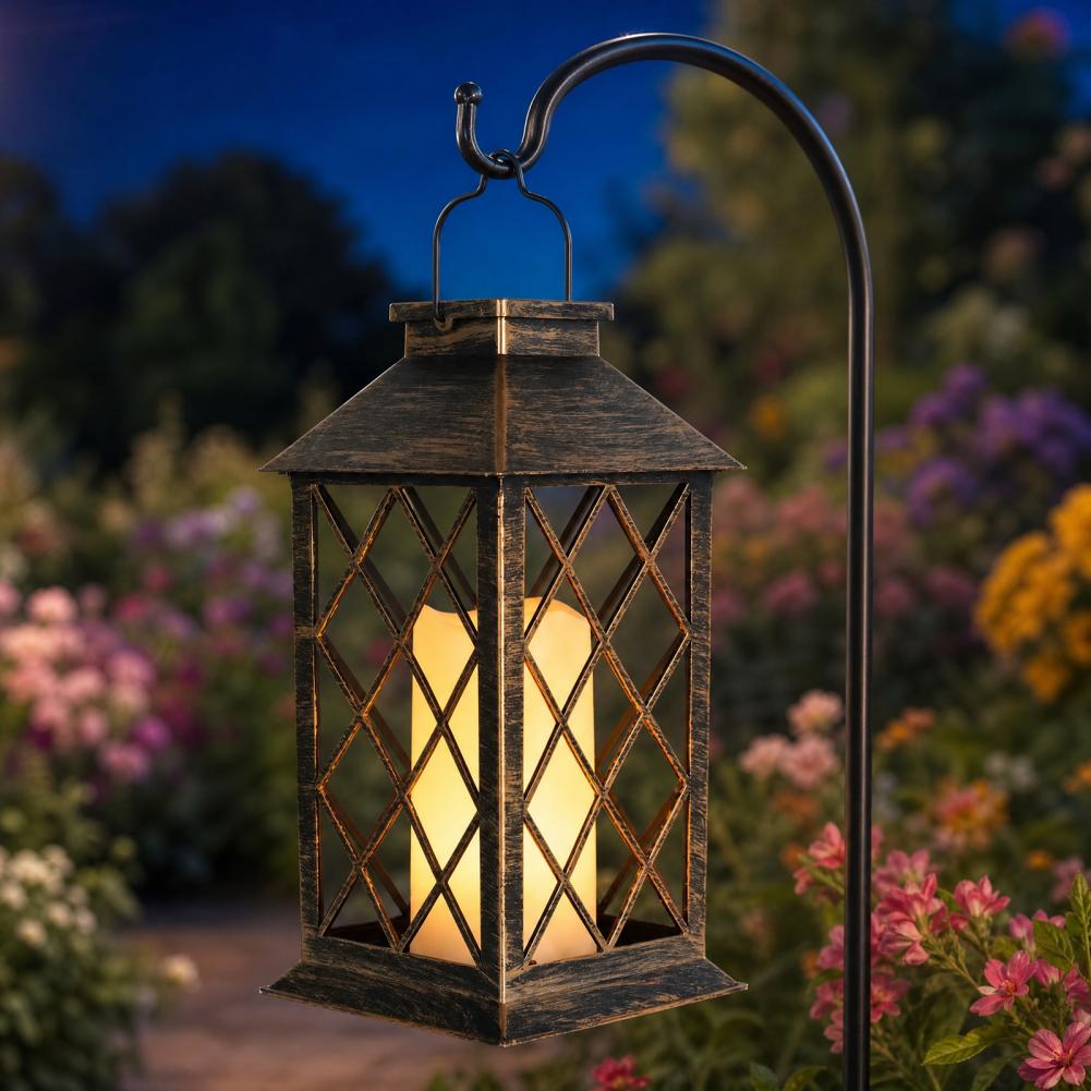 レトロソーラーランタン、屋外ソーラーキャンドルランタン、吊り - Yard Lighting Decor のレビューと価格