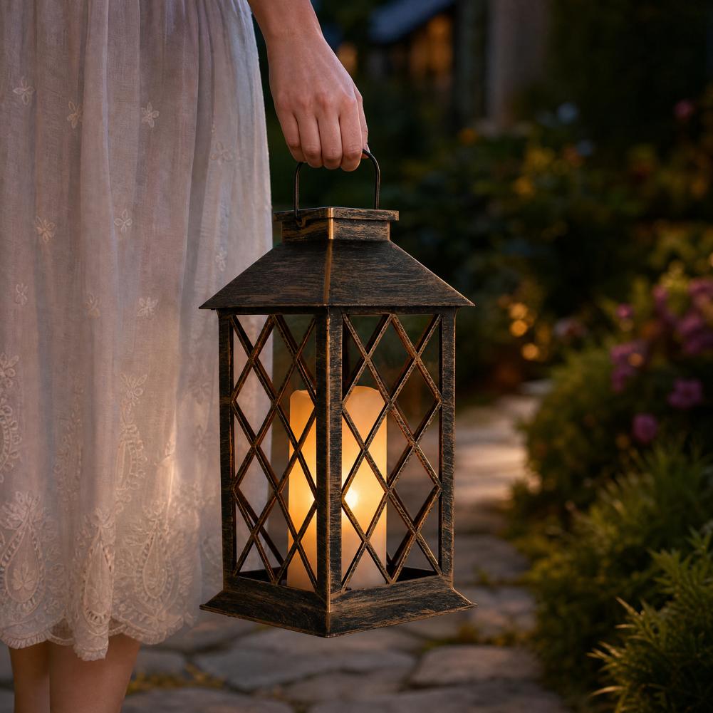 レトロソーラーランタン、屋外ソーラーキャンドルランタン、吊り - Yard Lighting Decor のレビューと価格