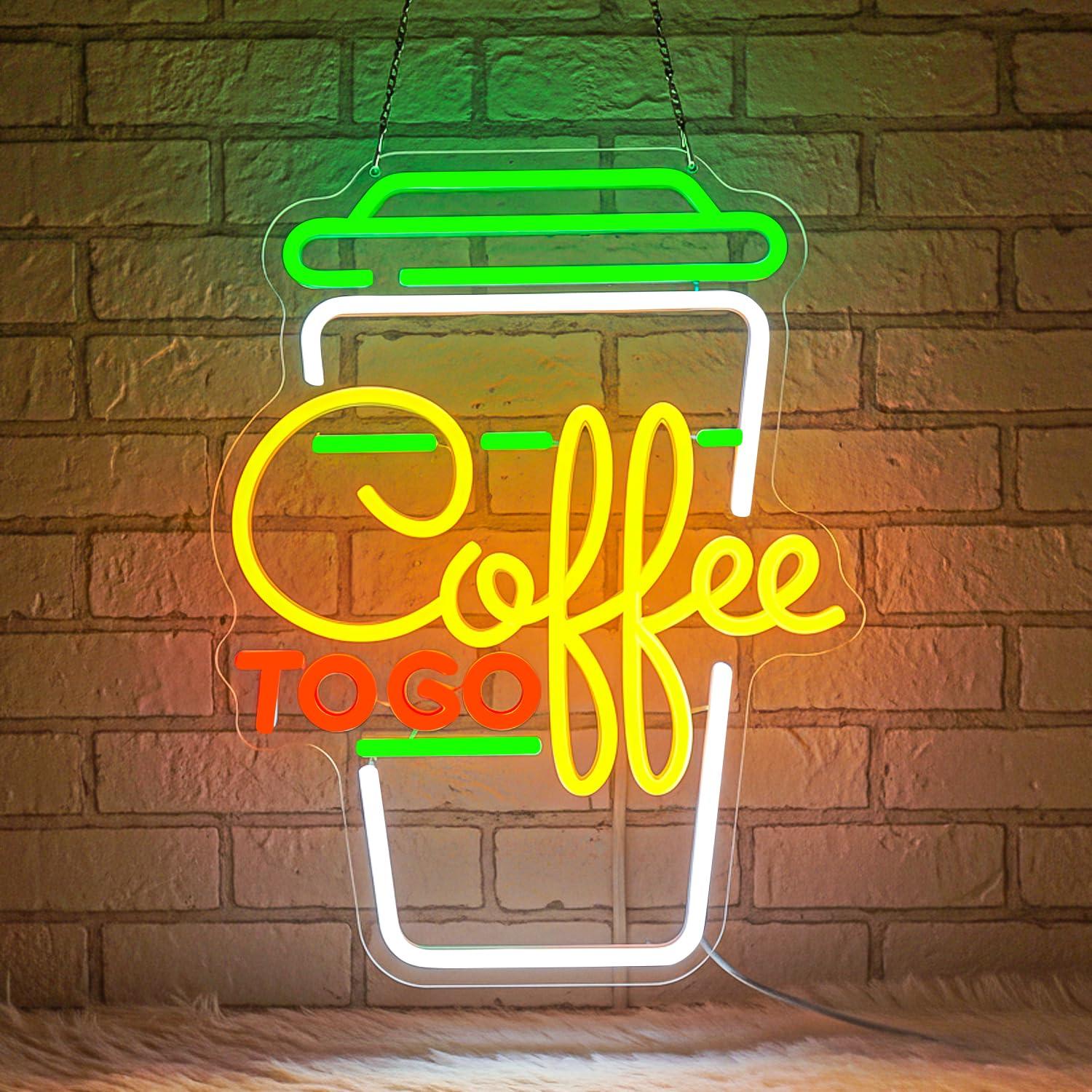 コーヒーネオンサイン USB調光可能なLEDライト コーヒー - Kitchen Decor Lighting のレビューと価格