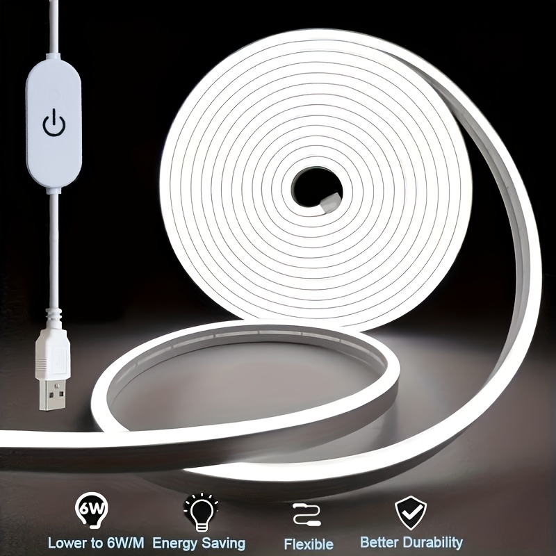 5V USBタッチセンサーLEDネオンストリップライト調光可 - Kitchen Decor Lighting のレビューと価格