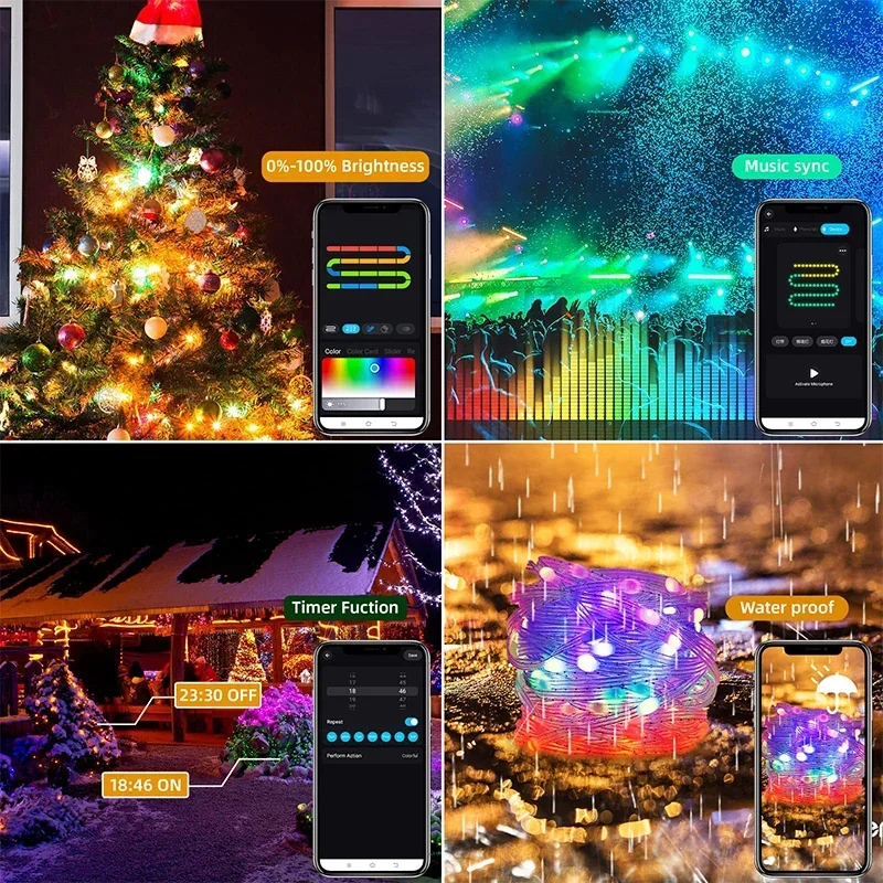 WS2812B個別制御可能なLEDストリングライト RGBI - Decor Lighting Address のレビューと価格