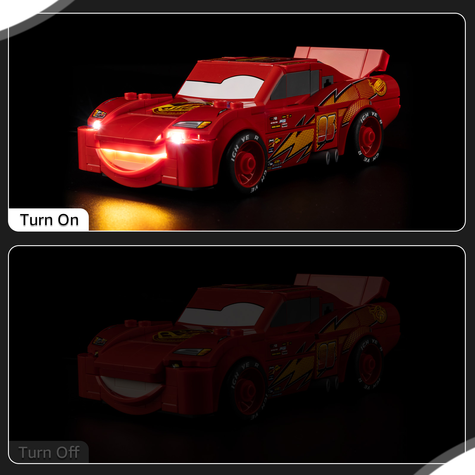 ライトニング・マックィーンの車77255ビルディングブロック - Lighting Mcqueen Wall Decor のレビューと価格