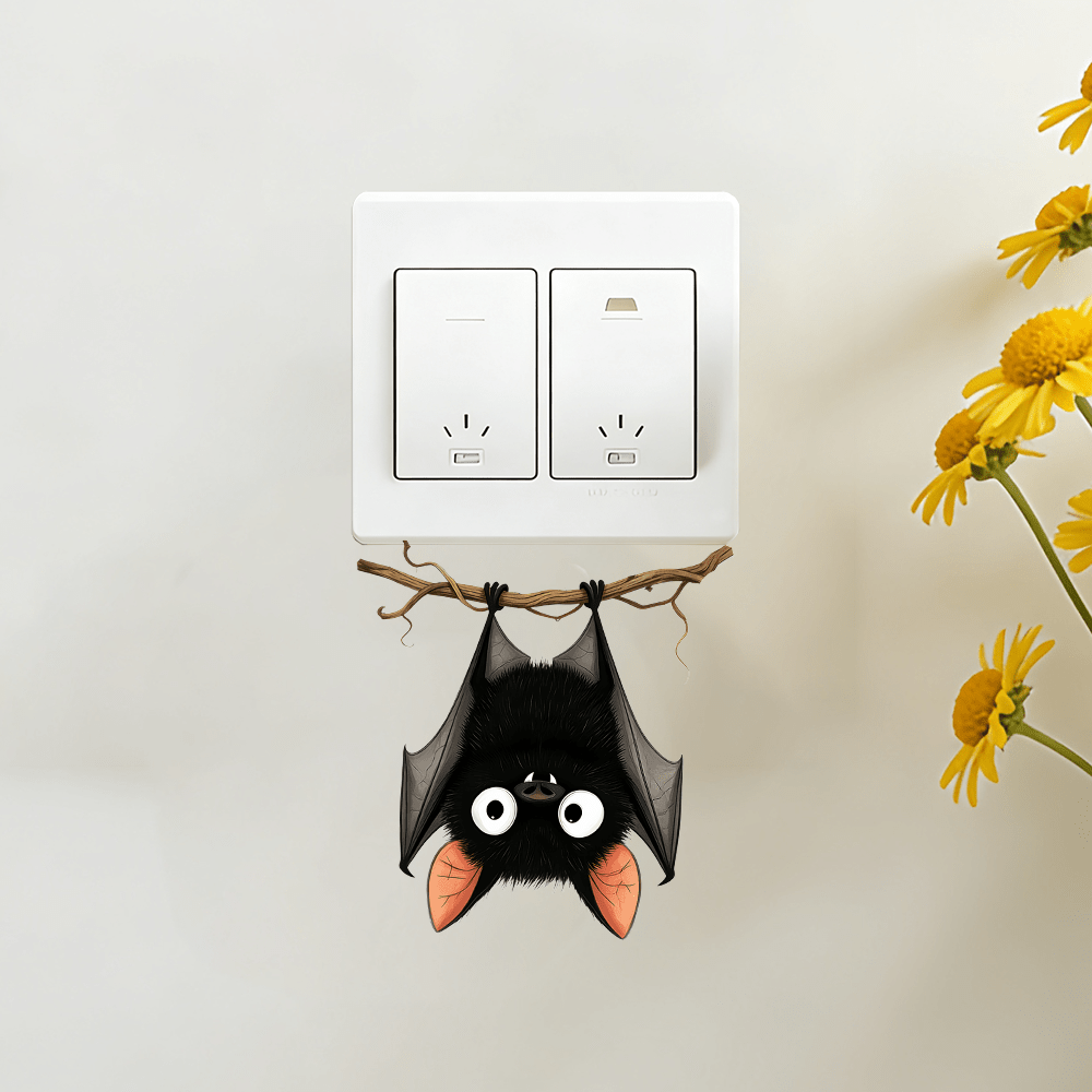 バットハンギングオンバインライトスイッチステッカーかわいいク - Kitchen Decor Lighting のレビューと価格