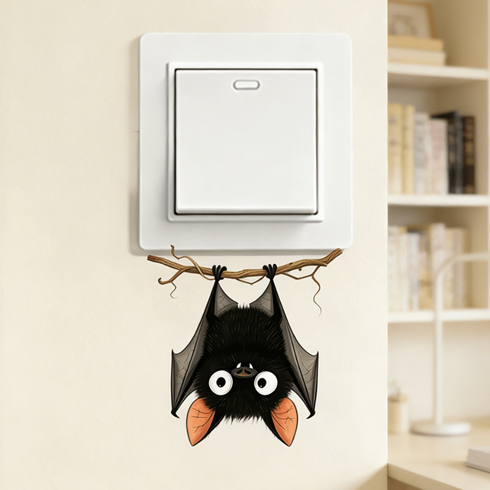 バットハンギングオンバインライトスイッチステッカーかわいいク - Kitchen Decor Lighting のレビューと価格