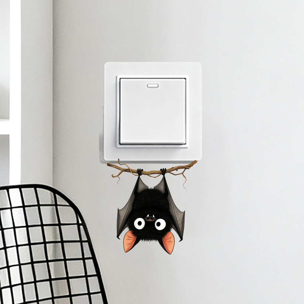 バットハンギングオンバインライトスイッチステッカーかわいいク - Kitchen Decor Lighting のレビューと価格