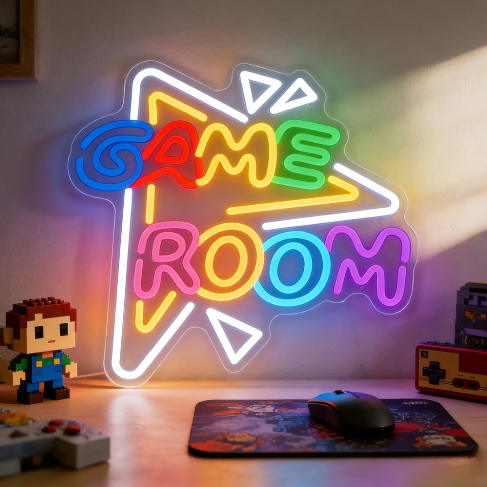 ゲームルームLEDネオンサイン調光可能USBネオンライト、ゲ - Bedroom Lighting Decor Ideas のレビューと価格