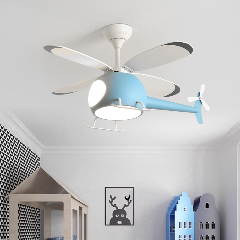 現代のクリエイティブ漫画飛行機ファンライトシンプルな装飾 L - Lighting Decor In Room のレビューと価格