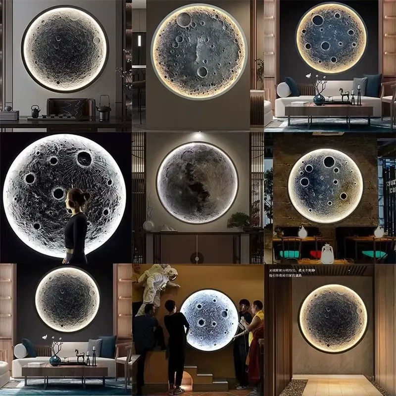3Dムーンランプ LEDナイトライト クリエイティブな壁飾り - Bedroom Lighting Decor Ideas のレビューと価格