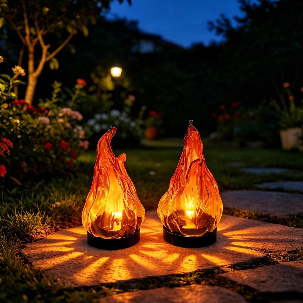 ソーラーフレームハンギングランタンライトIP65防水フリッカ - Yard Lighting Decor のレビューと価格