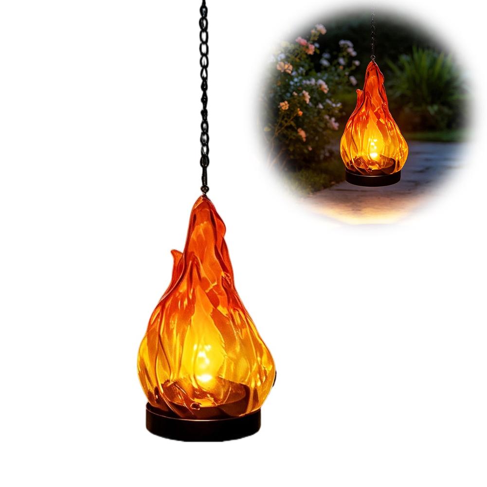 ソーラーフレームハンギングランタンライトIP65防水フリッカ - Yard Lighting Decor のレビューと価格