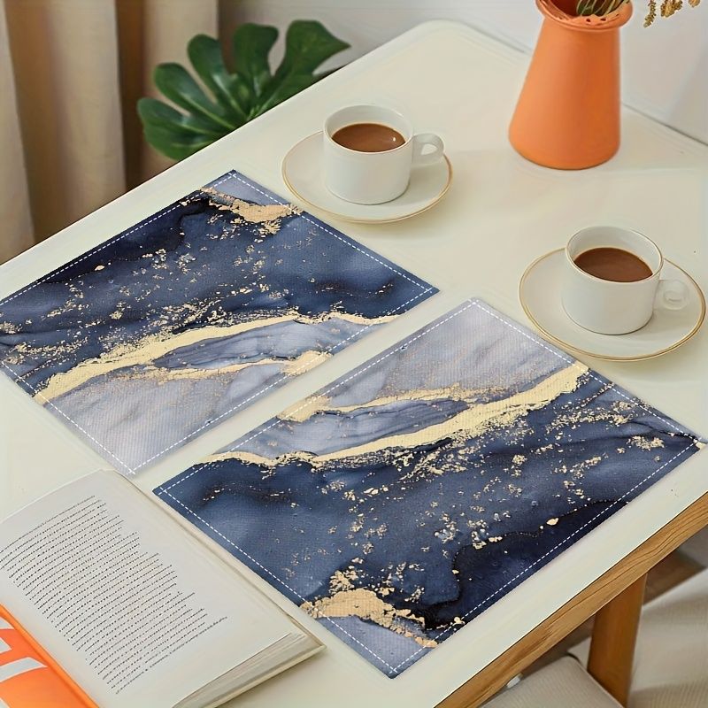 VIKAMA 2/4/6 個のライト高級プレースマット、耐熱 - Kitchen Decor Lighting のレビューと価格