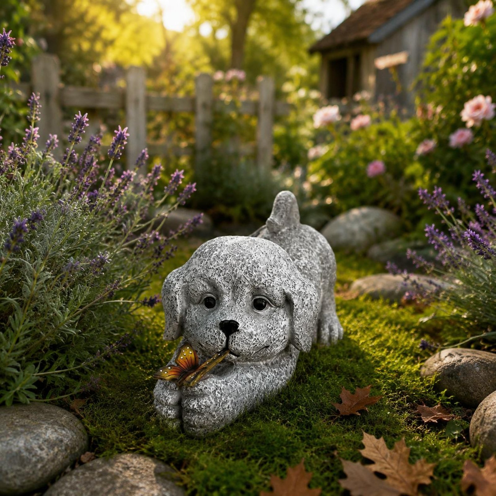 ソーラー犬像樹脂工芸品ソーラー犬ライト屋外装飾省エネ庭用配線 - Yard Lighting Decor のレビューと価格
