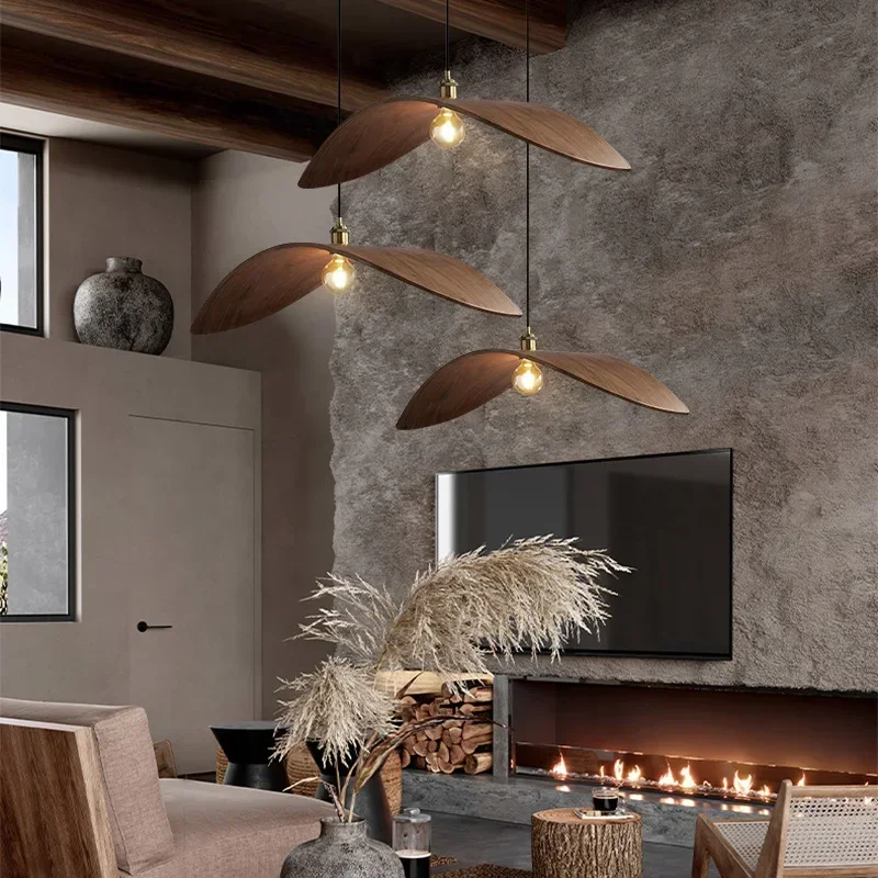 モダンな蛇喰ウォールナットシャンデリア,家庭用照明,クリエイ - Japanese Lighting Decor のレビューと価格