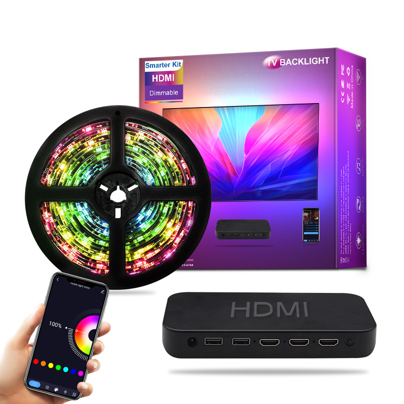 RGBICスマートアンビエントTVライトキット HDMI同期 - Ambient Led Strip のレビューと価格