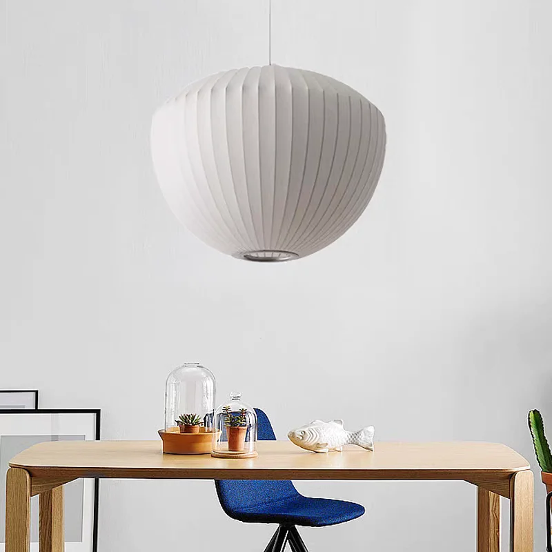 日本のわびさびホワイトシルク E27 ペンダントランプリビン - Japanese Lighting Decor のレビューと価格