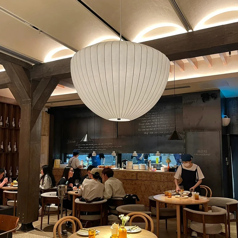日本のわびさびホワイトシルク E27 ペンダントランプリビン - Japanese Lighting Decor のレビューと価格